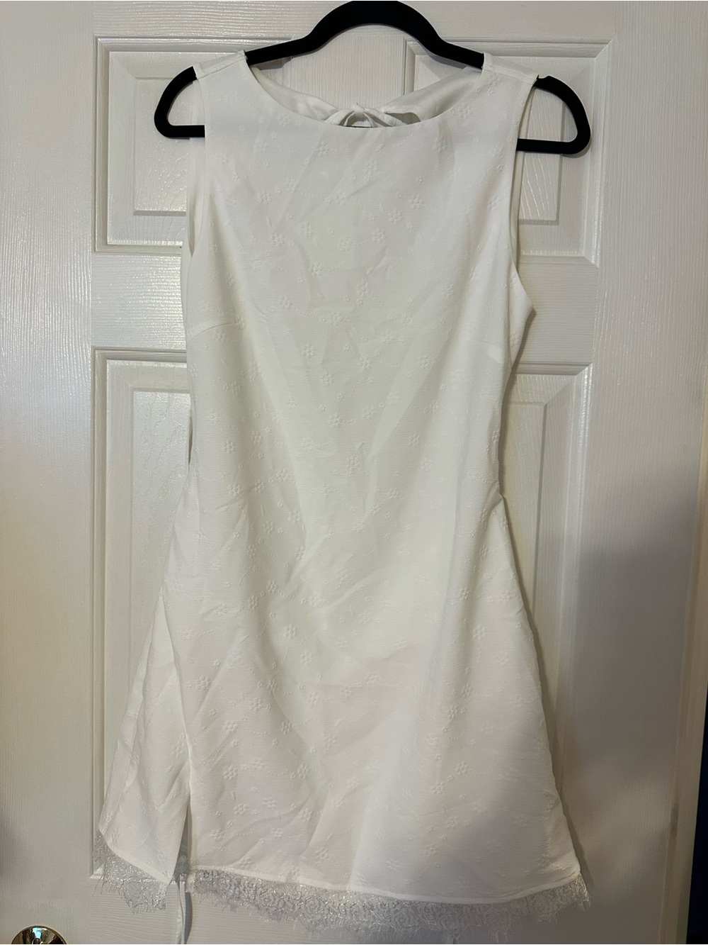 Classic White Sleeveless A-Line Dress